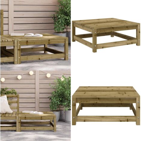 Taburete de jardín madera de pino impregnada 70x70x30 cm - Madera impregnada - Asiento de jardín