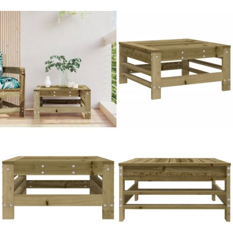 Taburete de jardín madera de pino impregnada - Madera impregnada - Pino