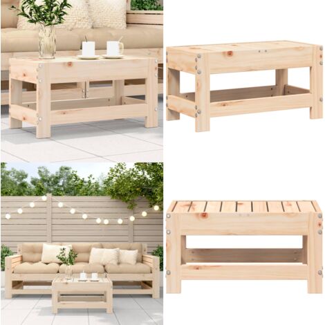Taburete de jardín madera maciza de pino 62x30x32 cm - Madera maciza - Pino