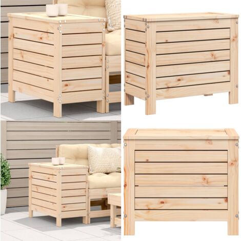 Taburete de jardín madera maciza de pino 62x31,5x52 cm - Madera maciza - Pino