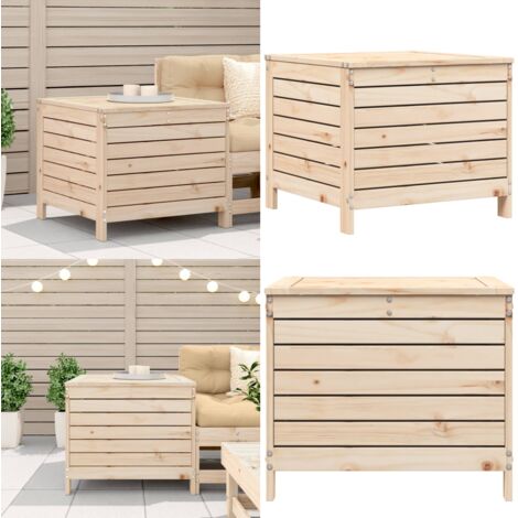 Taburete de jardín madera maciza de pino 62x63,5x53,5 cm - Madera maciza - Pino