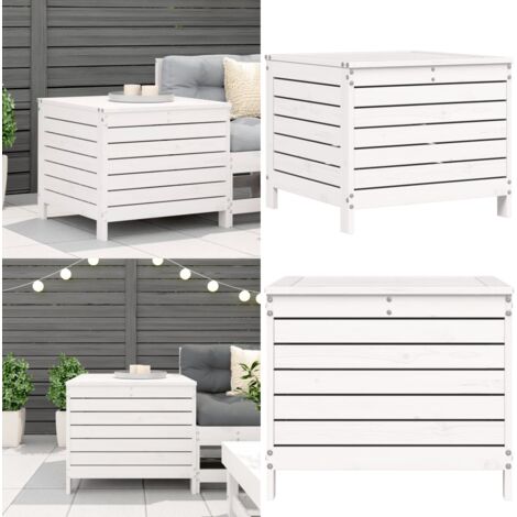 Taburete de jardín madera maciza de pino blanco 62x63,5x53,5 cm - Muebles de exterior - Silla de jardín