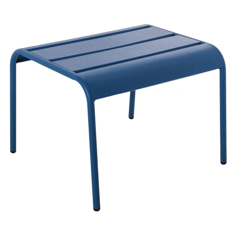 

Taburete de jardín Vega apilable de acero azul de 37x47x50 cm