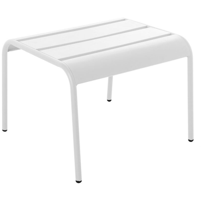 

Lolahome - Taburete de jardín Vega apilable de acero blanco de 37x47x50 cm