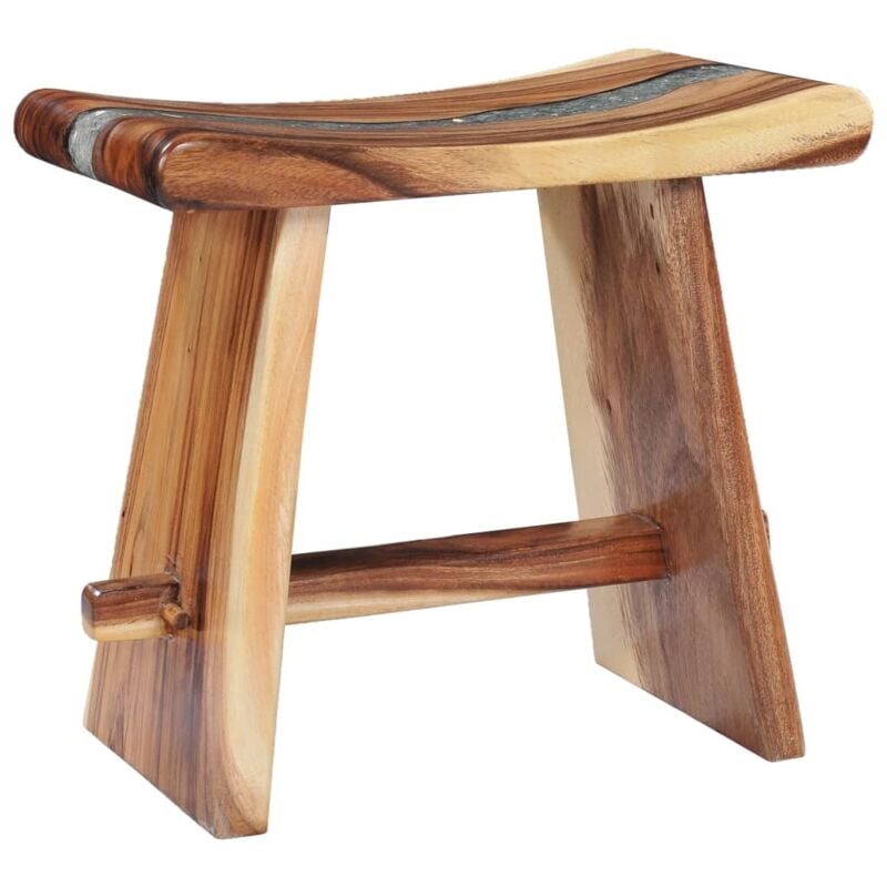 

Taburete de madera maciza de Saman y polirresina - Multicolor - Vidaxl