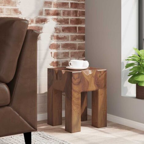 Taburete de madera maciza de teca vidaXL