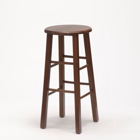 SUPERSTOOL Taburete de madera redondo alto para bar e cocina Berlin