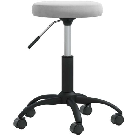 Taburete de masaje terciopelo gris claro