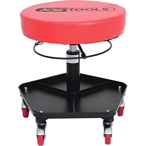 Taburete de mecánico ajustable con ruedas KS Tools