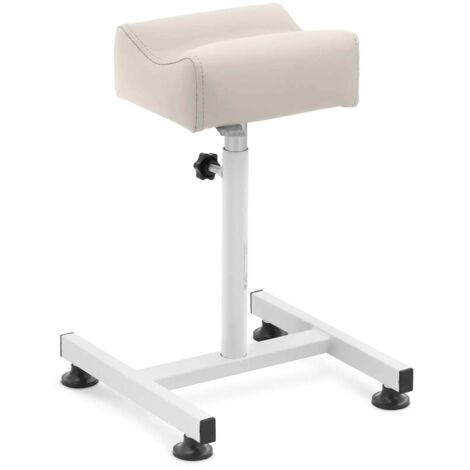 Taburete de pedicura 24 x 22 cm PU acero espuma crema 140010079