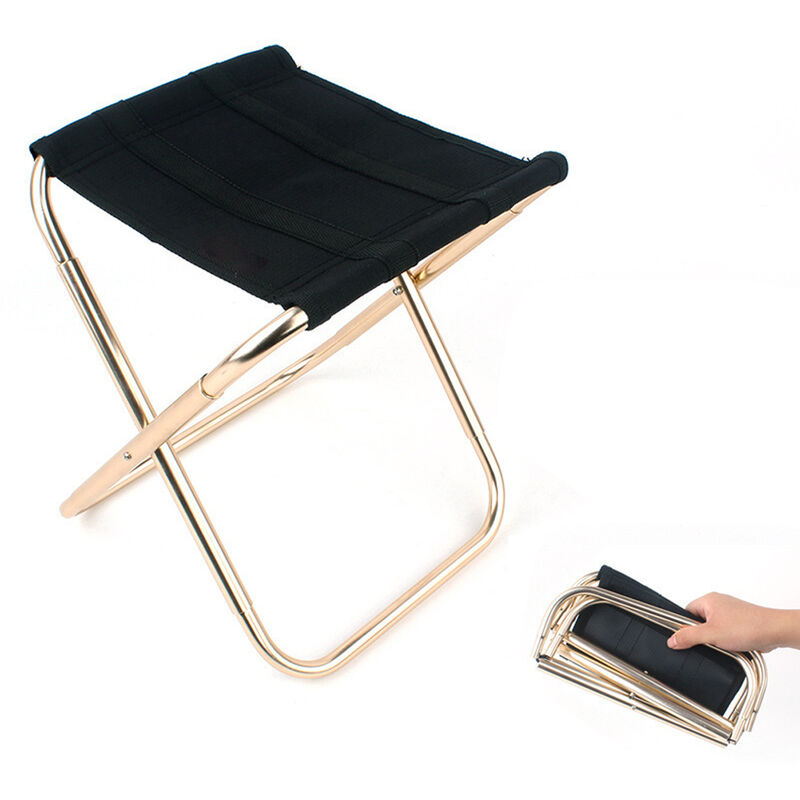 

Taburete de pesca de la silla de la aleacion de aluminio de la silla plegable al aire libre portatil pequena de Campstool,Beige