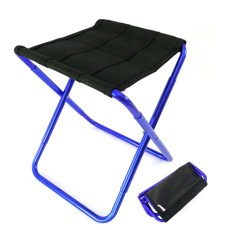 

Taburete de pesca de la silla de la aleacion de aluminio de la silla plegable al aire libre portatil pequena de Campstool,Azul