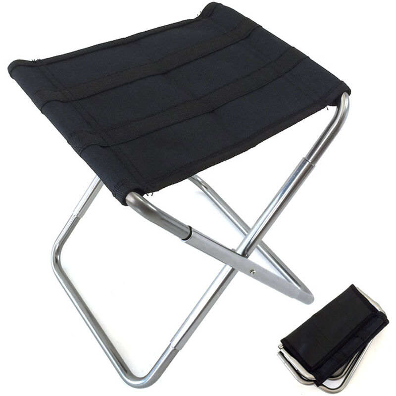 

Taburete de pesca de la silla de la aleacion de aluminio de la silla plegable al aire libre portatil pequena de Campstool,Plata