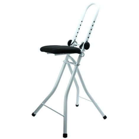 Taburete de planchar de acero ajustable y plegable (46x47x91cm) MSV