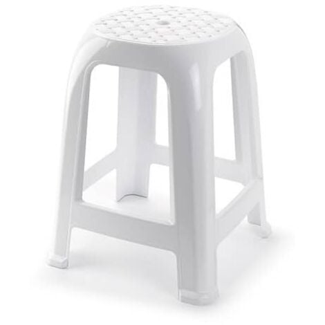 PLASTICFORTE TABURETE ALTO 37X37X46,5 CM BLANCO