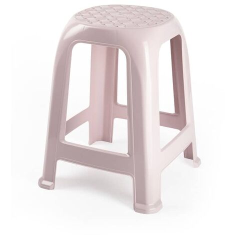 Taburete de plastico  Rosa claro