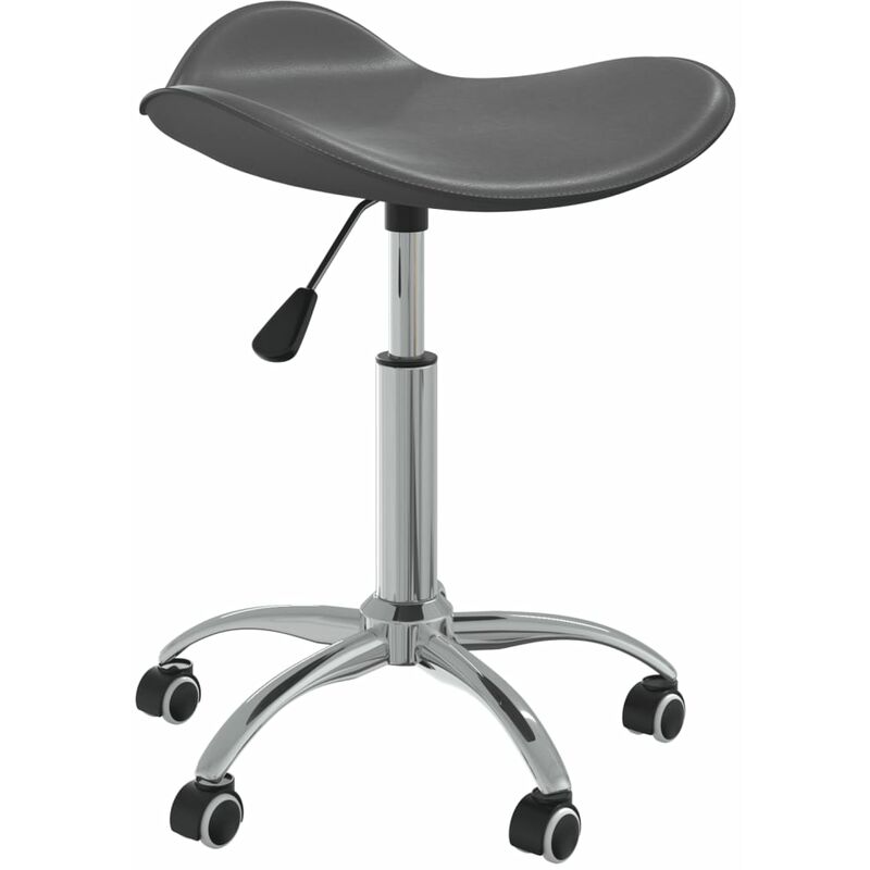 

Taburete de salón de belleza de cuero sintético gris