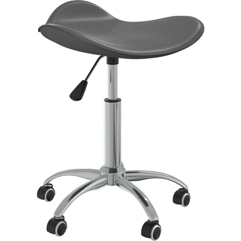 

vidaXL Taburete de salón de belleza de cuero sintético gris - Gris