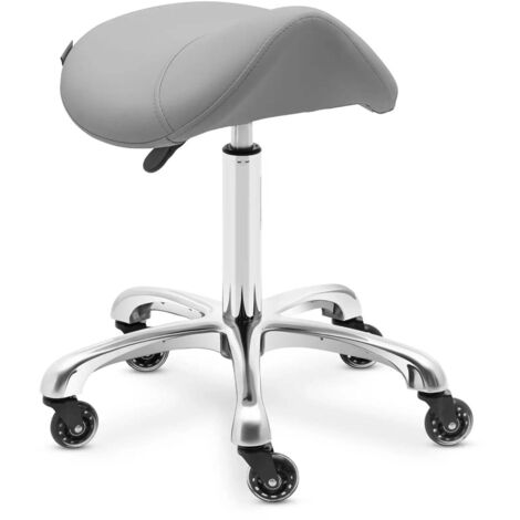 Taburete de silla de montar para caballo 150 kg color gris oscuro aleación de aluminio PVC PU madera contrachapada espuma sintética color gris oscuro 140010086