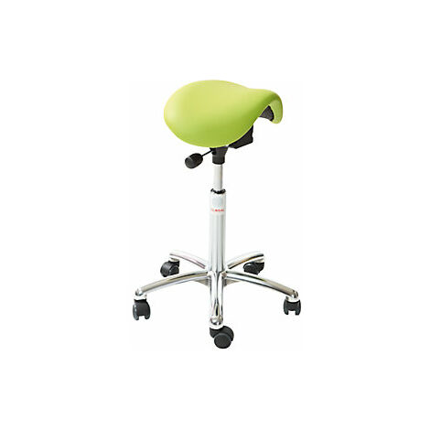 Taburete de sillín  pequeño  con mecanismo Easy  verde