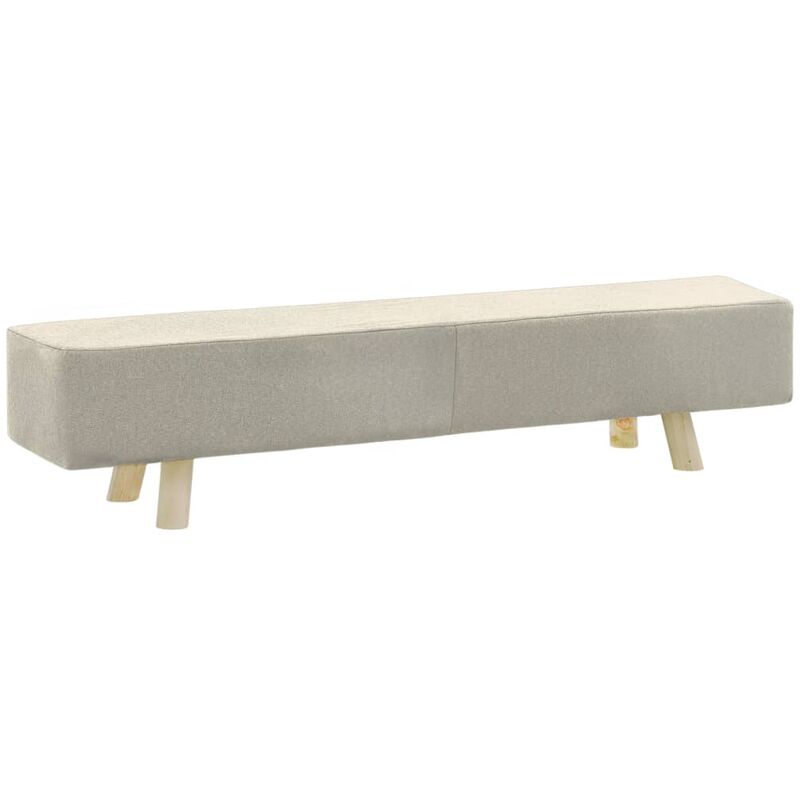 

Taburete de tela color crema 120x28x26 cm - Crema