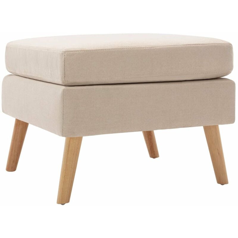 

Taburete de tela color crema