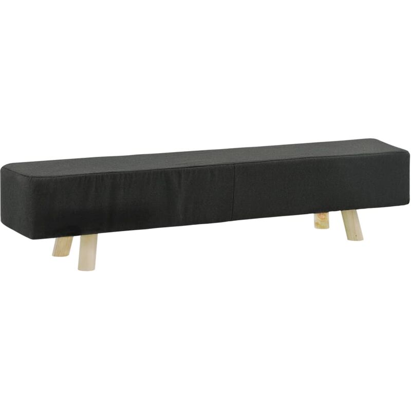 

Taburete de tela gris oscuro 120x28x26 cm