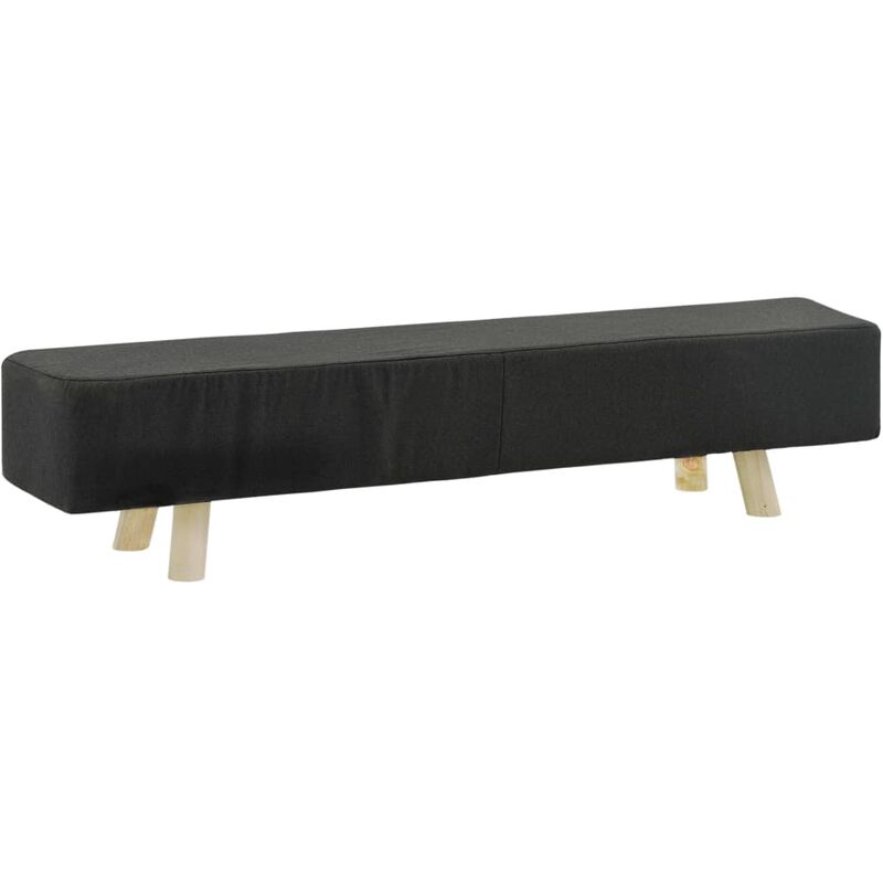 

Taburete de tela gris oscuro 120x28x26 cm - Gris
