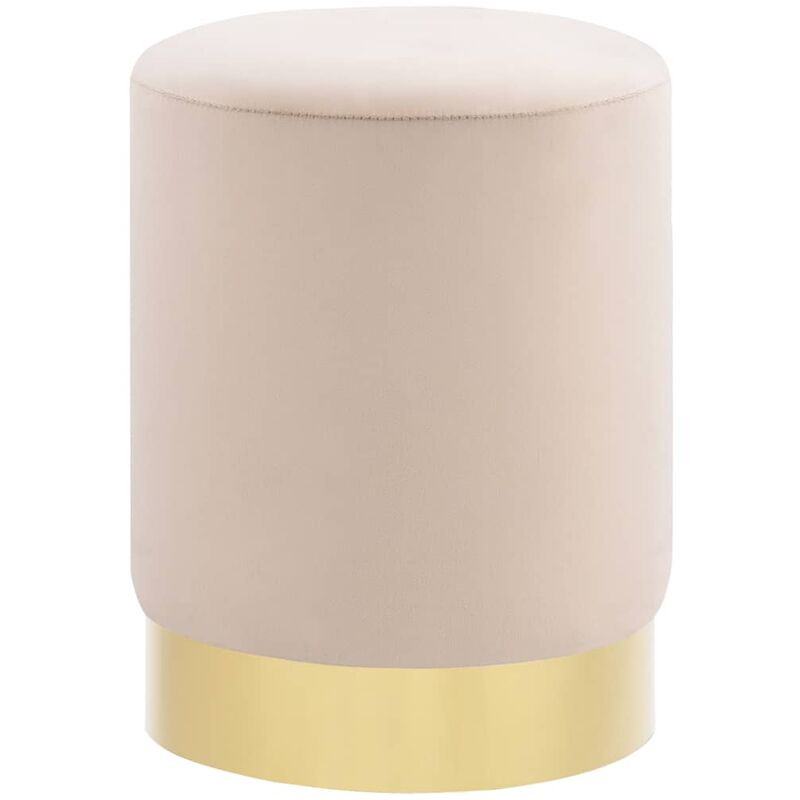 

Taburete de terciopelo albaricoque y dorado - Amarillo