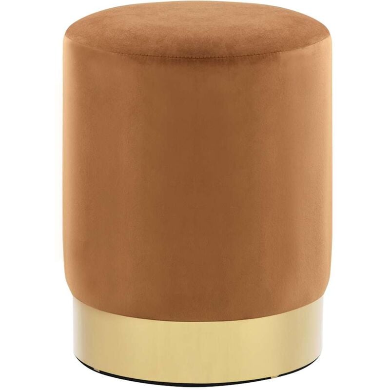 

vidaXL Taburete de Terciopelo Marrón y Dorado - Marrón