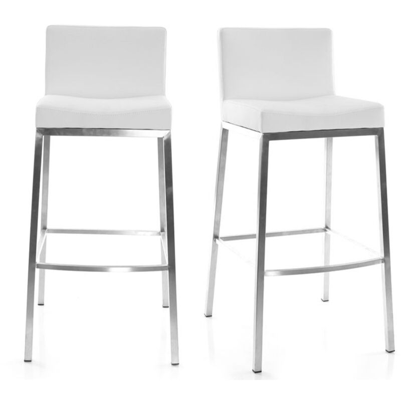 

Lote de 2 taburetes diseño blanco Epsilon