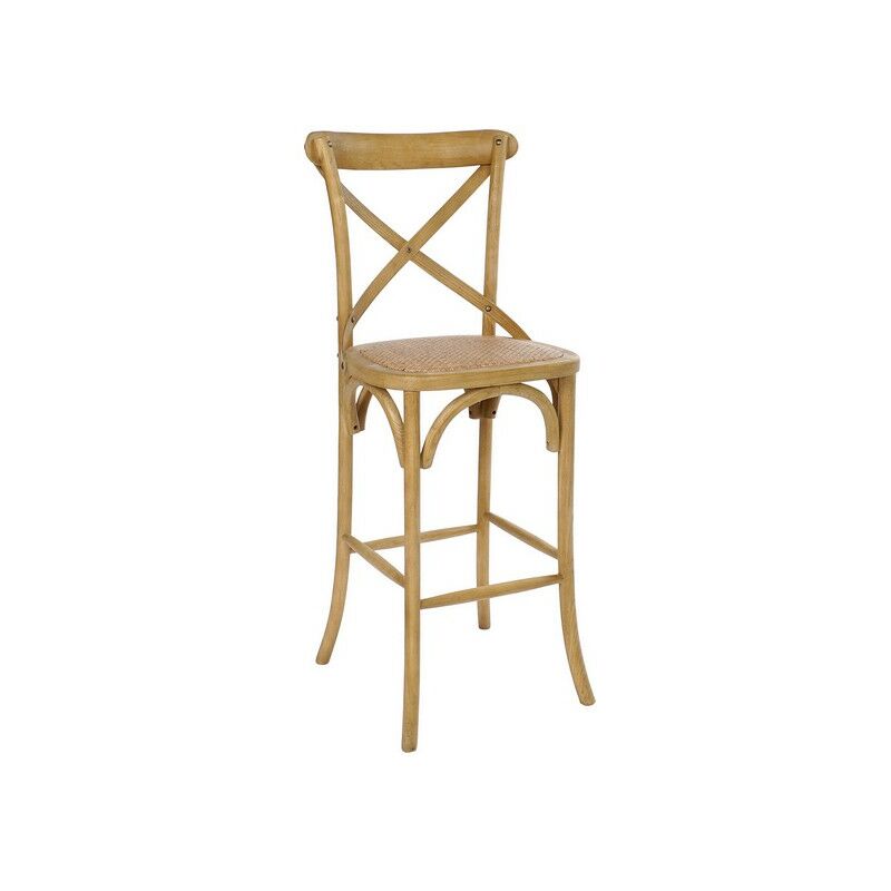 

BHD - Taburete DKD Home Decor Clear Rustic Ratán Olmo (48 x 46 x 116 cm)