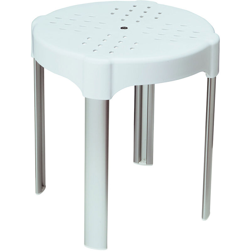 

Taburete ducha blanco 4 patas asiento para ancianos baño mod. Comfort