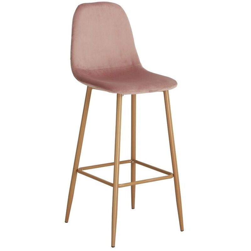 

Taburete EPOQUE, metal, terciopelo rosa