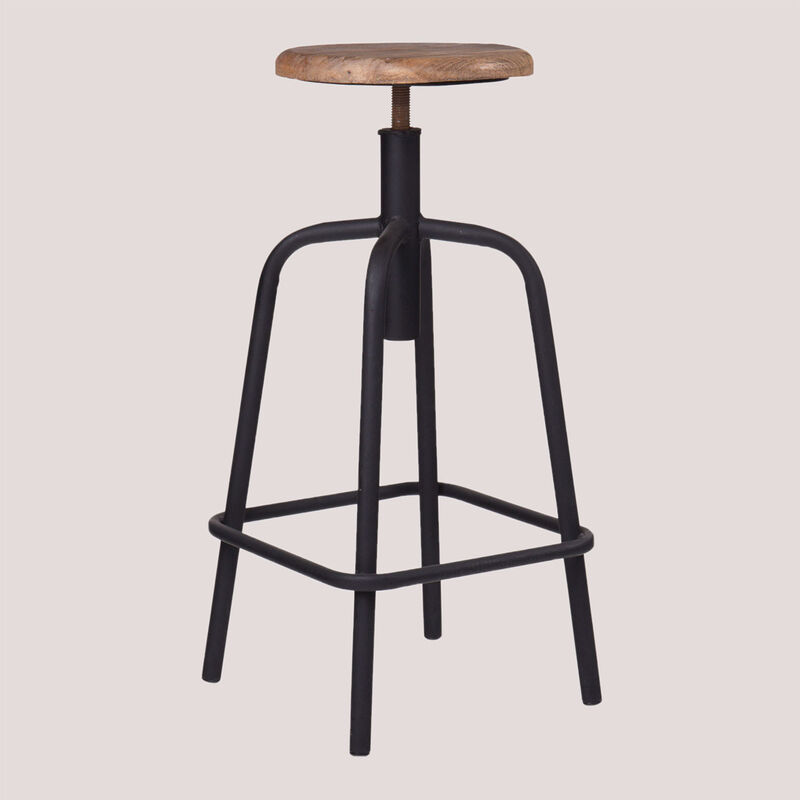 

Taburete Alto Regulable en Acero y Madera Ery SKLUM - Negro