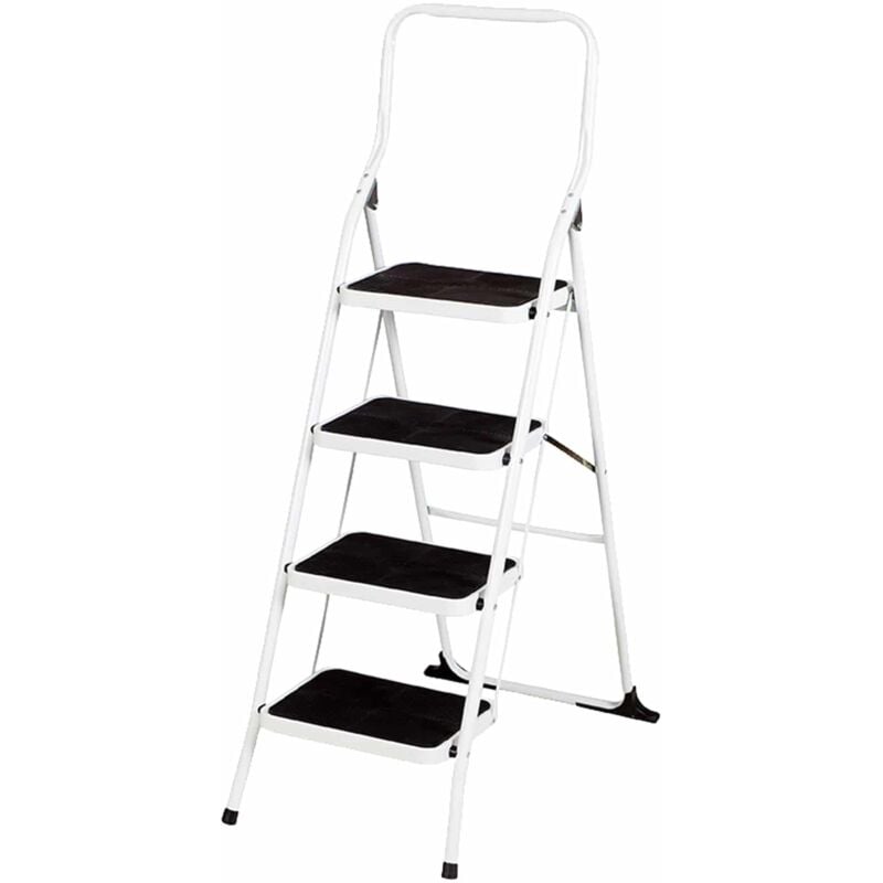 

Taburete Escalera de Acero 4 Peldaños Catter House Alt. Máx. Trabajo 294 cm Plegable con Barandilla