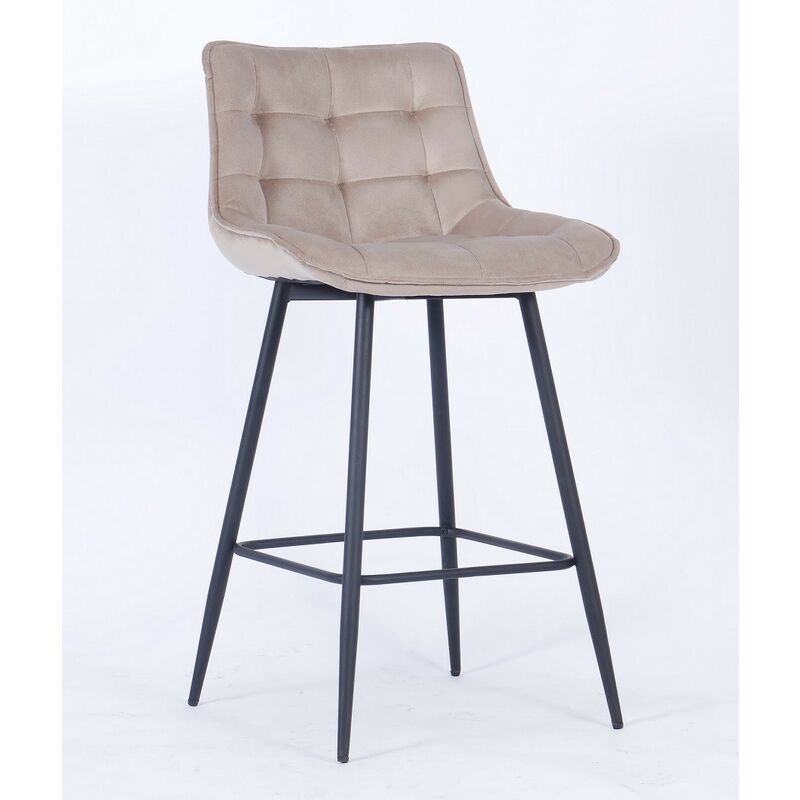

Taburete FABIO, metal, tapizado velvet 8 marrón visón