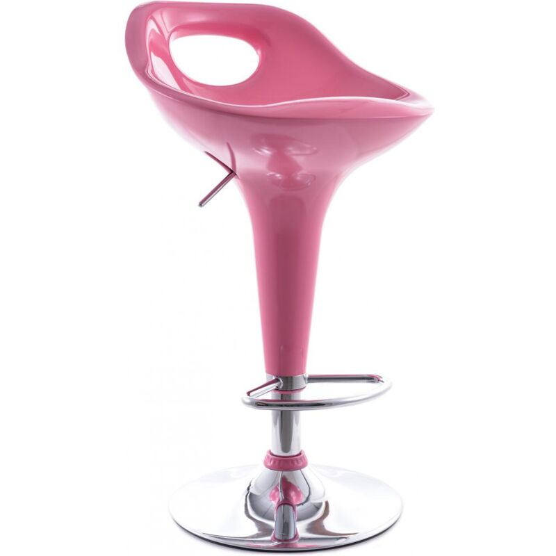 

Taburete Giratorio de Bar Modern Rosa Cromo, ABS, Plástico, Metal