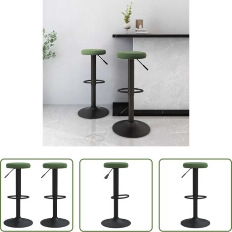 Taburete giratorio -  Taburetes de cocina 2 unidades terciopelo verde oscuro