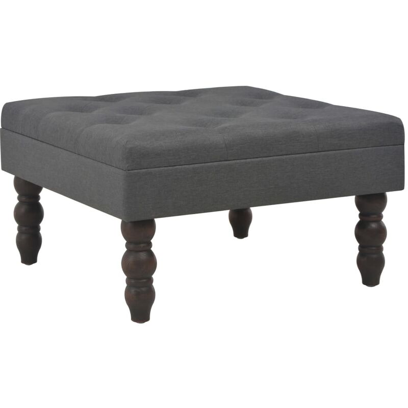 

Taburete gris oscuro 60x60x36 cm poliéster