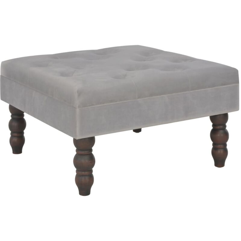 

vidaXL Taburete 60x60x36 cm Terciopelo Gris Oscuro - Gris