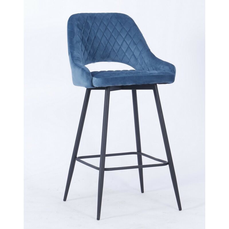 

Taburete HONORIO, metal, tapizado velvet 62 turquesa dark