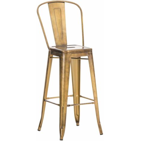 Taburete Industrial Aiden Dorado