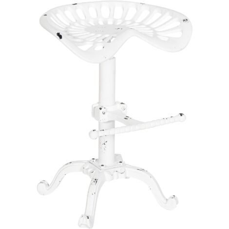 Taburete Industrial Butch Blanco antiguo