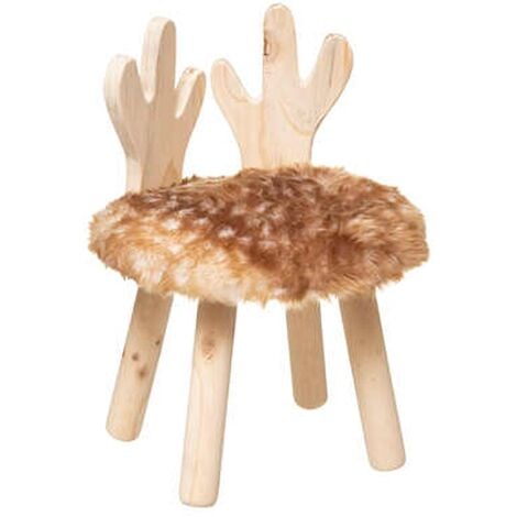 Taburete infantil, escabel, silla infantil caballo de madera