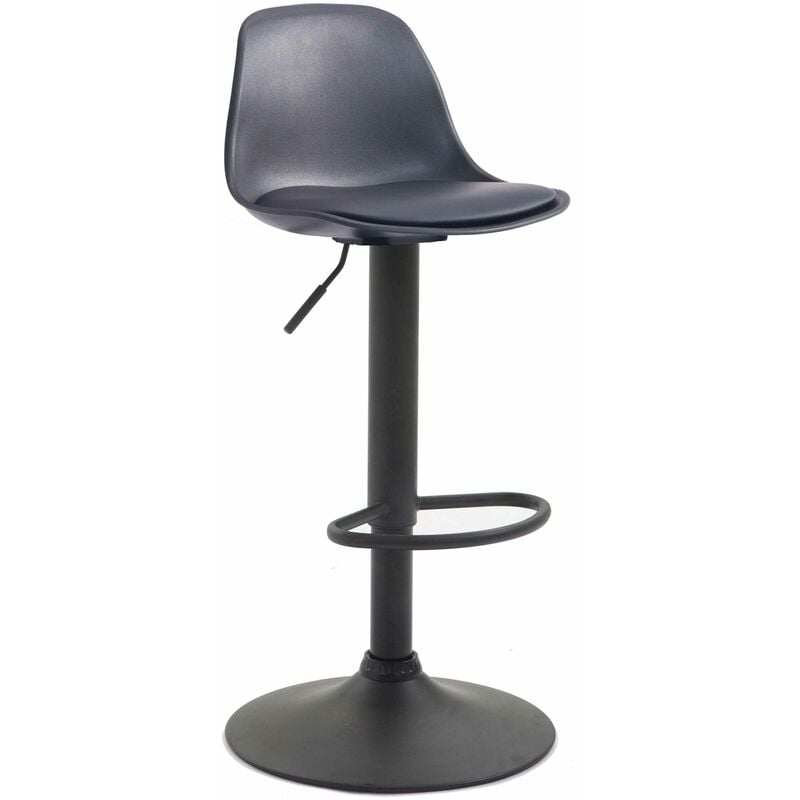 

Taburete Kiel Estructura de Plástico & Asiento de Polipiel Negro Metal negro mate