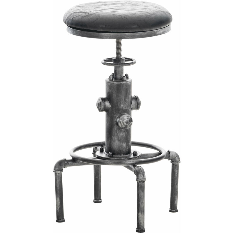 

CLP - Taburete Lumos En Estilo Industrial Negro Antiguo/Plateado