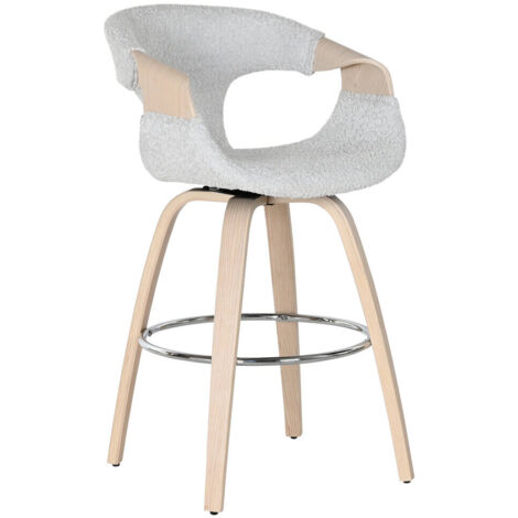 Taburete Madera Poliester 55,5X52,5X92,5 Gris