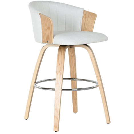 Taburete Madera Poliester 58X56X95 Blanco