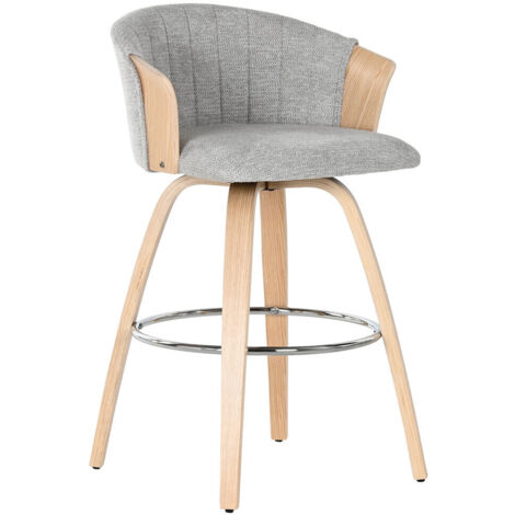 Taburete Madera Poliester 58X56X95 Gris